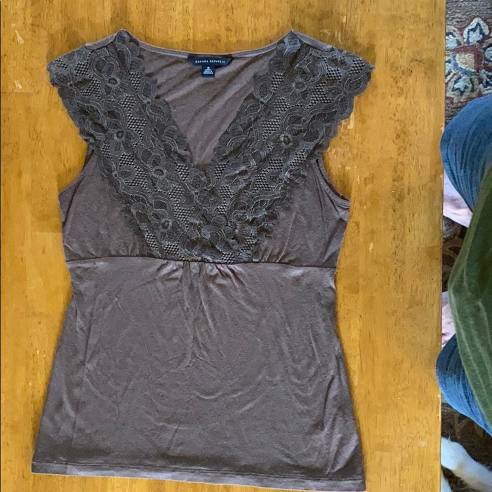 Banana Republic lace V-neck